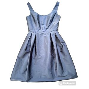 Alfred Sung Midnight Navy Scoop Neck Cocktail Dress With Pockets Size 8 NWT